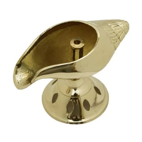 Gold Brass Shankh Akhand Deep Diya