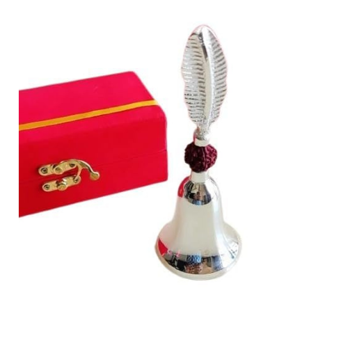 Gold Rudraksha Silver Prayer Bell