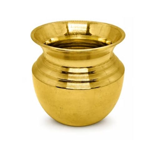 Gold Brass Puja Kalash Lota