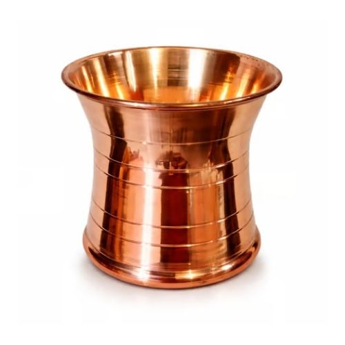 Brown Pure Copper Pooja Water Glass