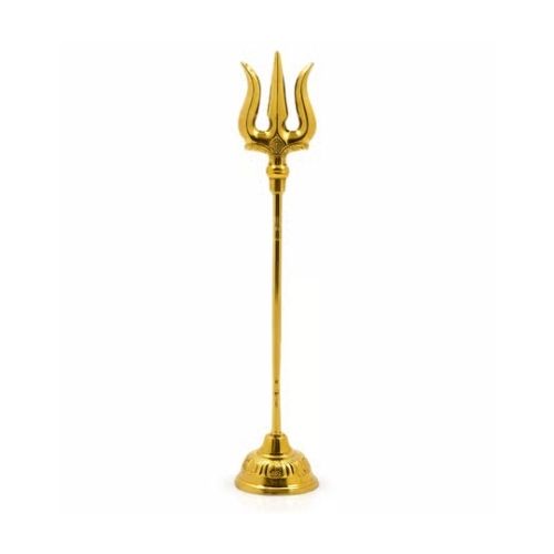 Gold Brass Trishoola Decorative Showpiece