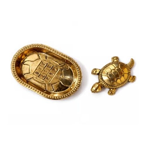 Gold 100 Pure Brass Tortoise Vastu Feng Shui Turtle For Wealth